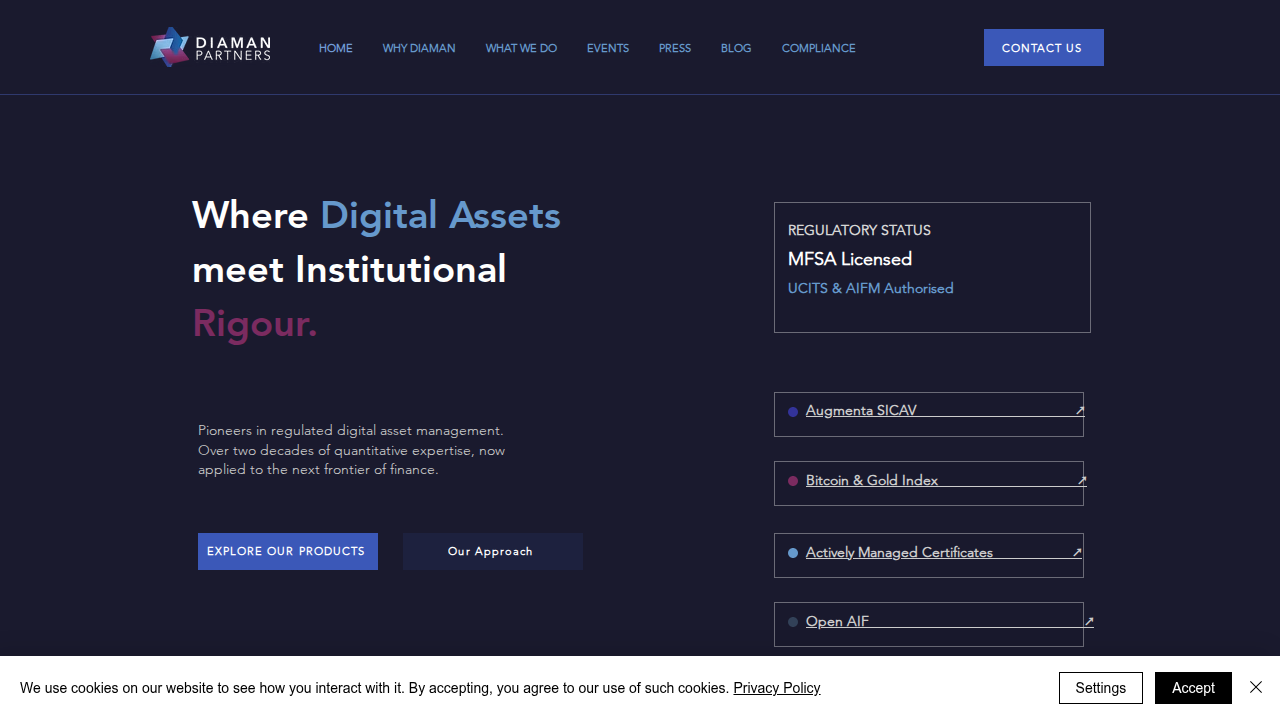 Diaman Partners website
