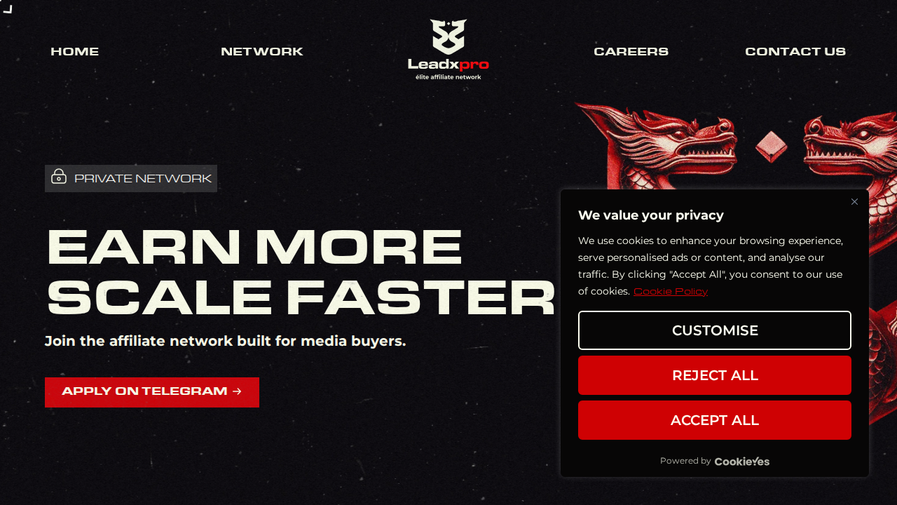 Leadx Pro website