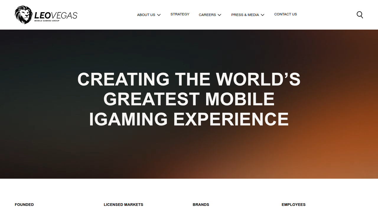 Leovegas Group website