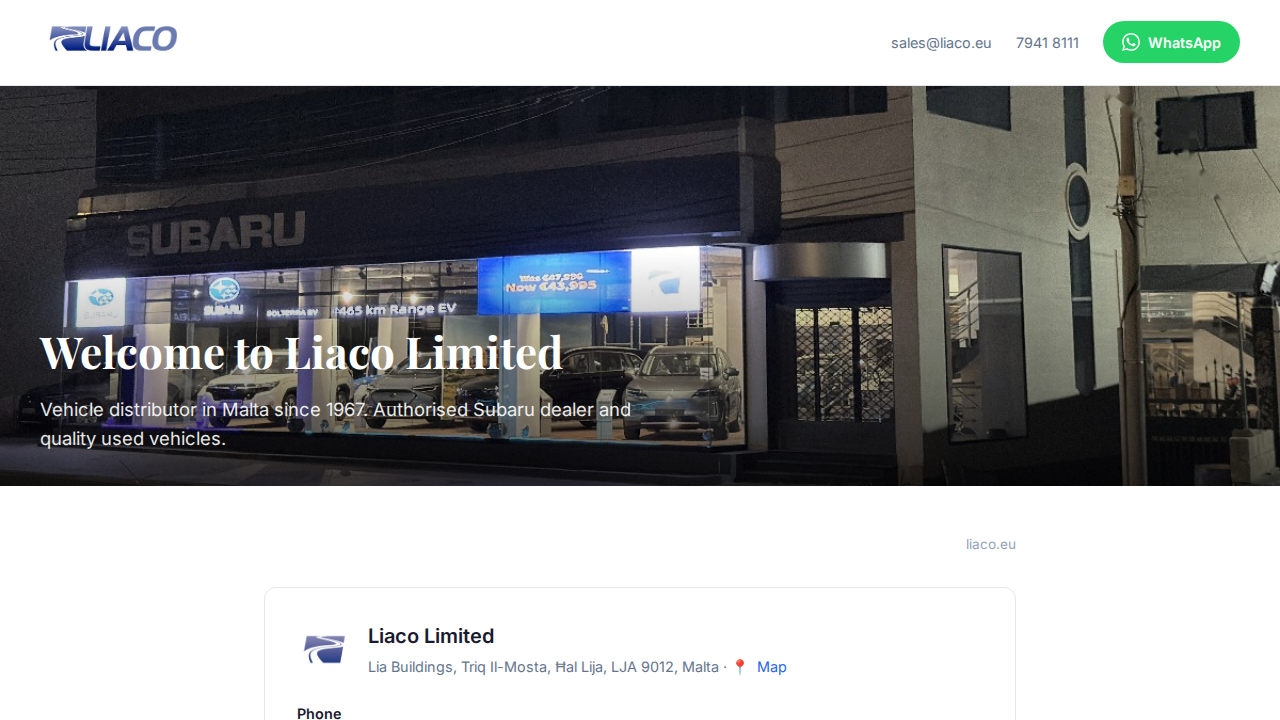 Liaco website