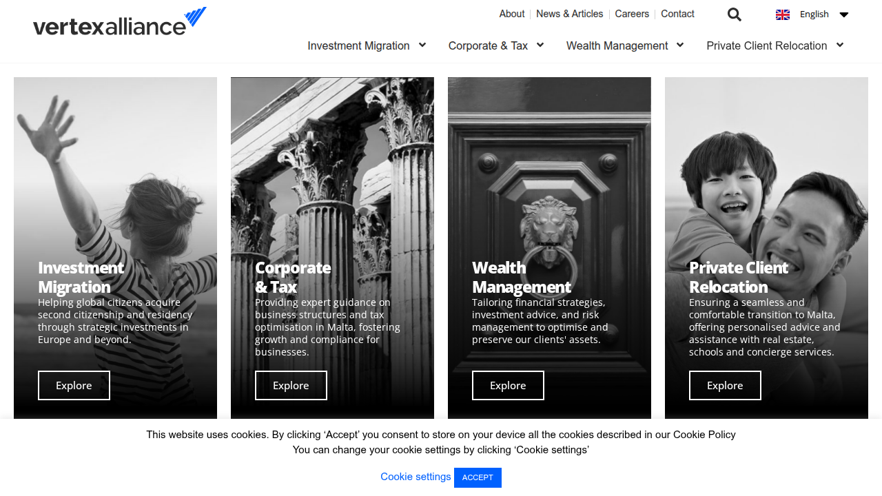 Vertex Alliance website